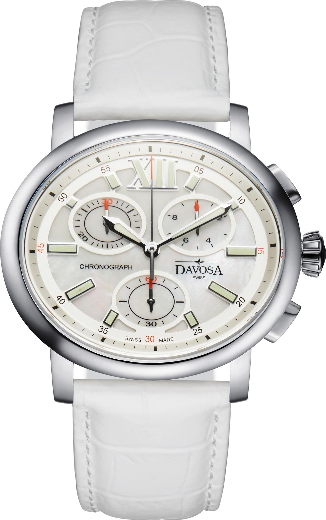 

Chronograph Watch White [Davosa] Swiss-made 167.569.15 Men s білий