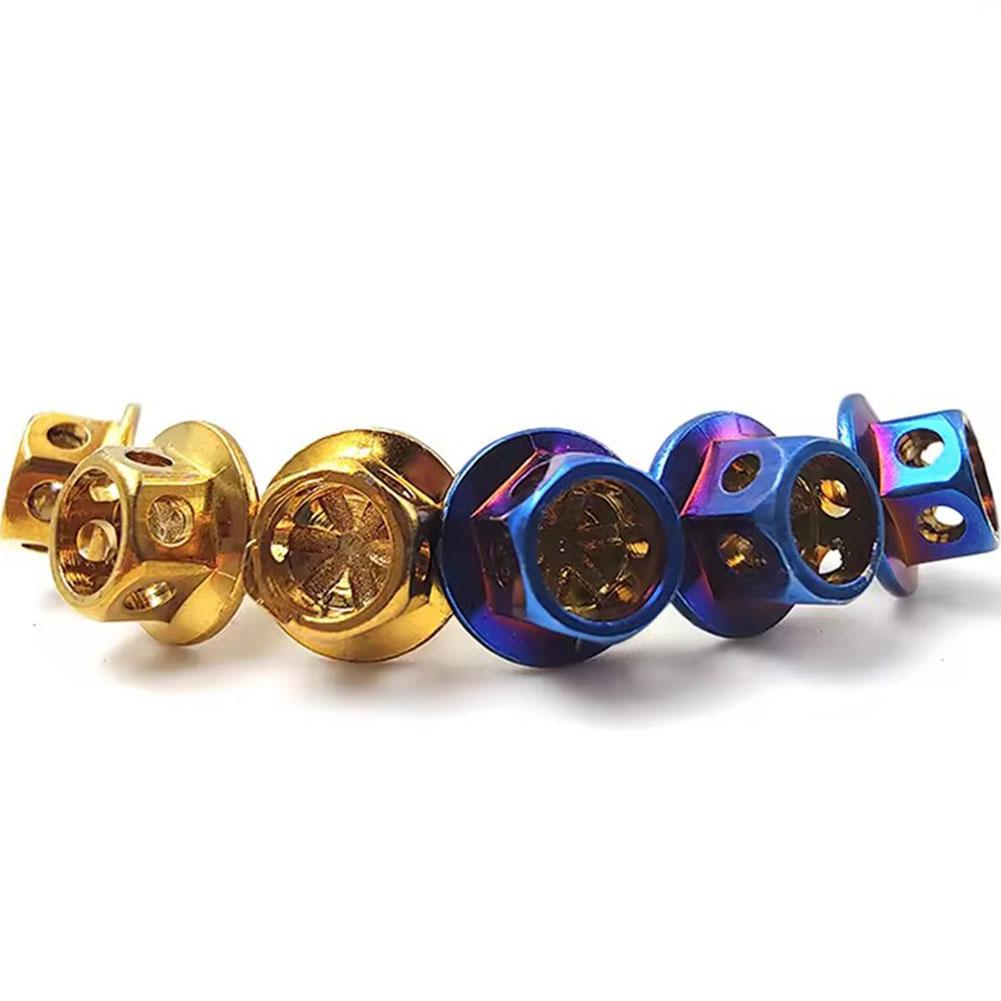 Motorcycle Screws Electroplated Hollow Hexagonal Self-Tapping Modification Bike Fasteners Rearview Heightening Mirror Acces I0C7