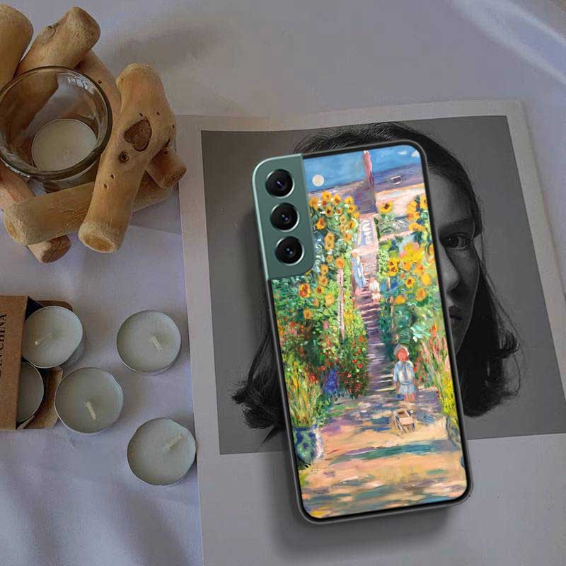 Claude Monet Garden Lotus Bridge Phone Case For Samsung A02 A03 A03S A04 A04S Galaxy A55 A35 A25 A15 S10 Lite A9 A8 A7 A6 Plus A