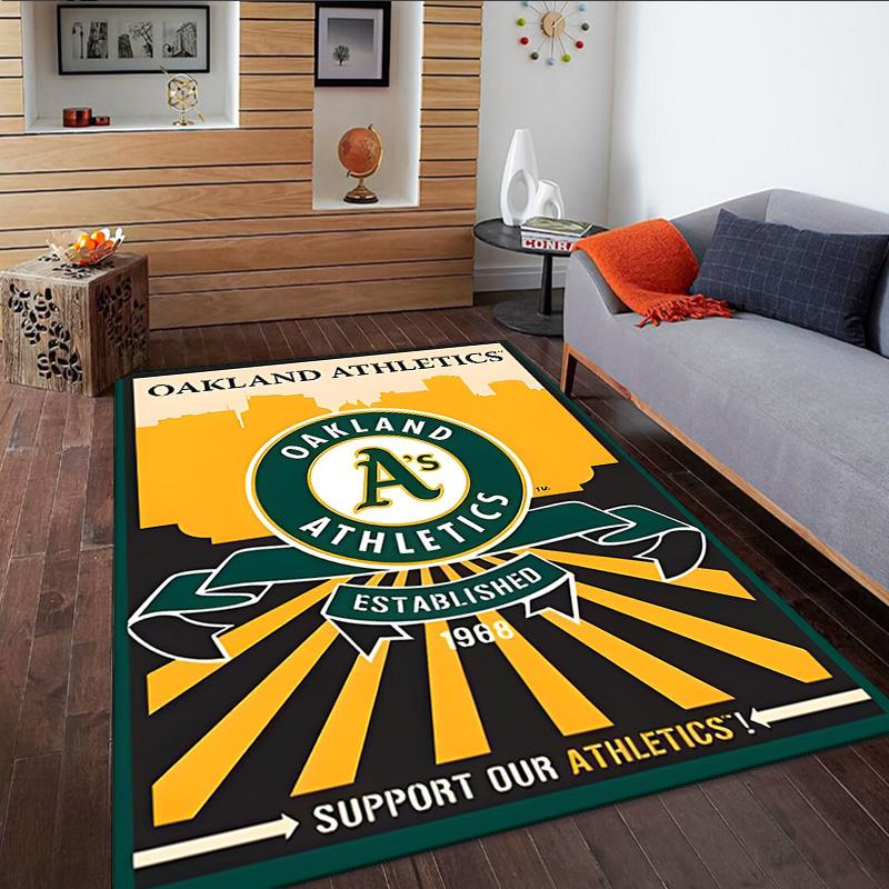 Oakland Team Carpet, Kitchen Rugs, Yoga Mat, Non-Slip Mats, Rug for Bathroom, Living Room Bedroom, Camping Rugs Christmas Gift