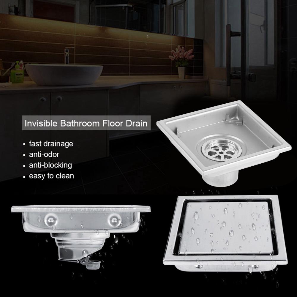 304 Stainless Steel Floor Drain 4.33 Inch Waste Gate Durable Shower Drain  Laundry Room