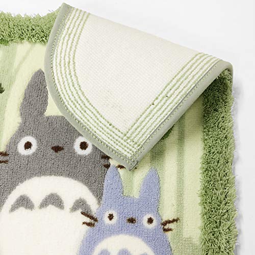 Senko My Neighbor Totoro Friends Long Toilet Mat, Approx. 80 x 60 cm, Green, Antibacterial and Odor Resistant, Made in Japan, Character Design 37147