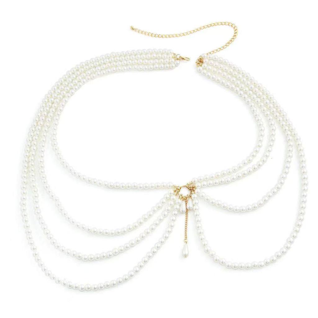 Vintage Mehrschichtige Perlenquaste Taillenkette - Vielseitige Körperkette für Damen