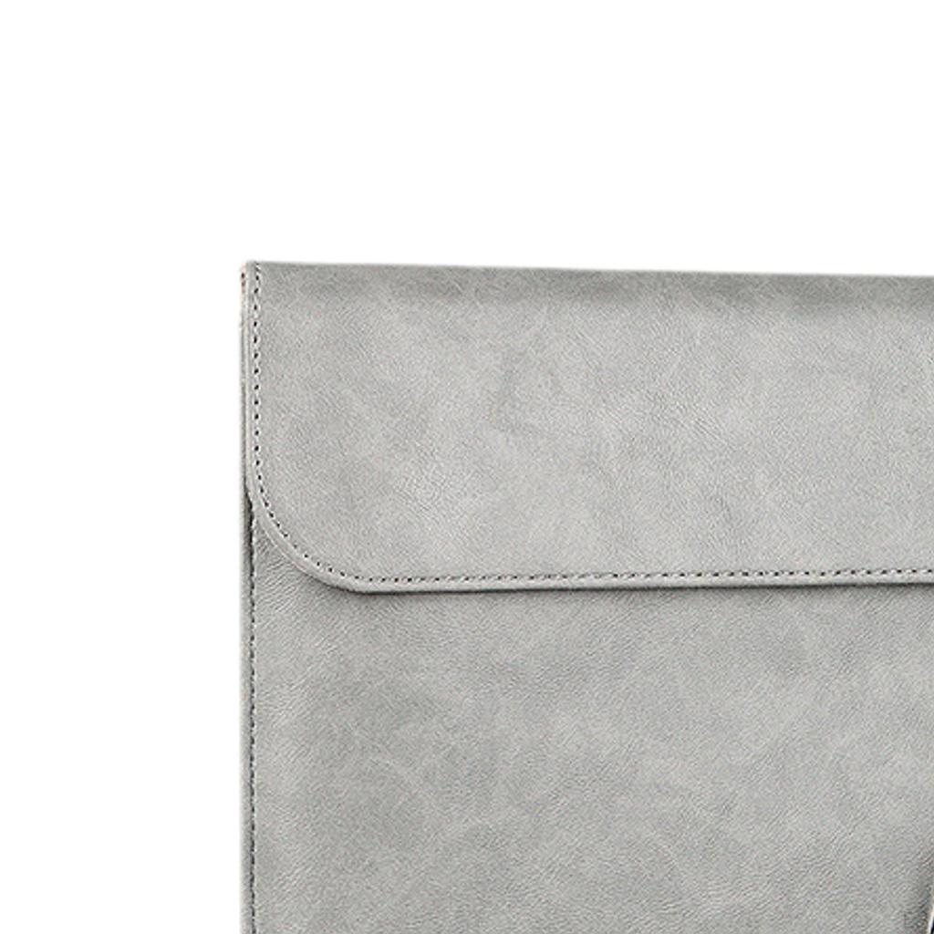 Laptop Sleeve 14 15 Inch Lightweight Dustproof Outdoor Cover Soft for Macbooks Storage PU Leather