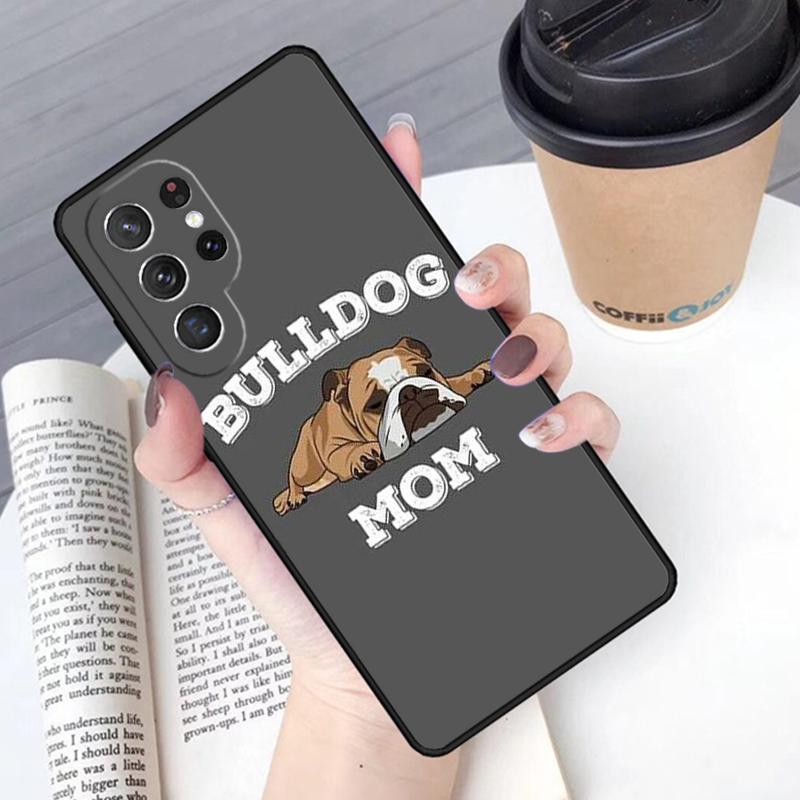 English Bulldog Heartbeat phone case Cover For Samsung Galaxy S24 S25 Ultra S21 S22 Ultra S10E Note 10 Plus Note 20 FE S23