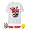 European Sizes 1pc Men's Tom & Jerry Print T-Shirt - Plus Size Oversized Tee with Iconic Tom & Jerry Mouse