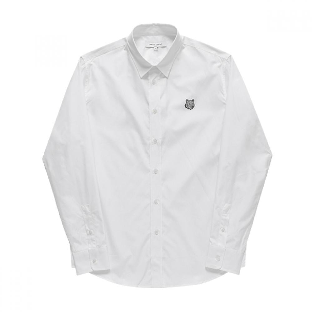 

Maison Kitsune Mm00412wc5010 P100 Bold Fox Patch Poplin Mens Shirt MM00412WC5010 P100 (XL)