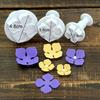 3 PCS DIY Fondant Stamps Multi-Shape Baking Accessories for Fondant Cake Cookie