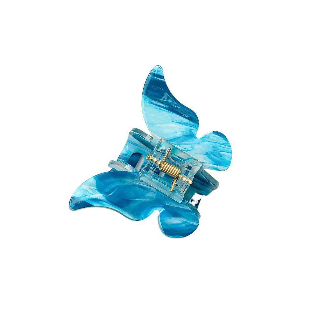 Colorful Retro Hair Crab Clip Acrylic Sweet Shark Clip Elegant Butterfly Hair Claw Daily