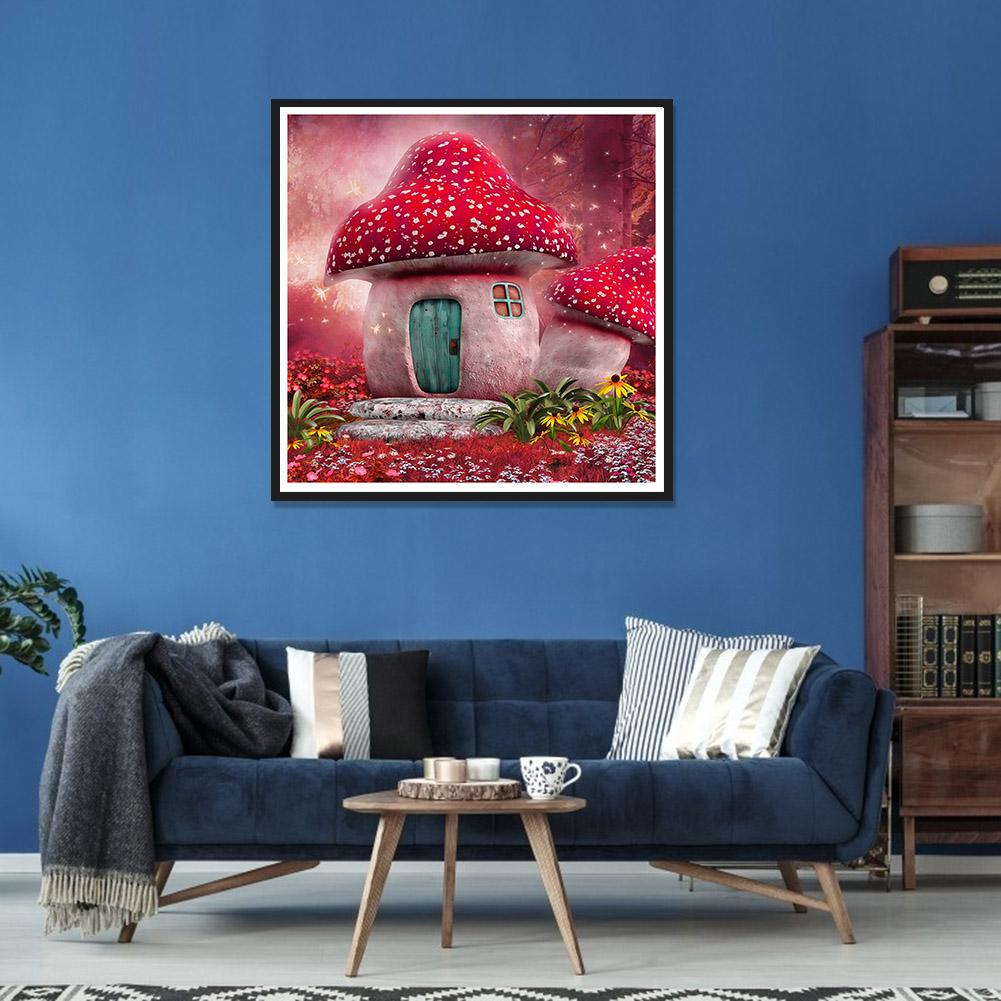 Full Drill DIY Diamond Painting Mushroom /& Tree Diamond Picture for Beginner