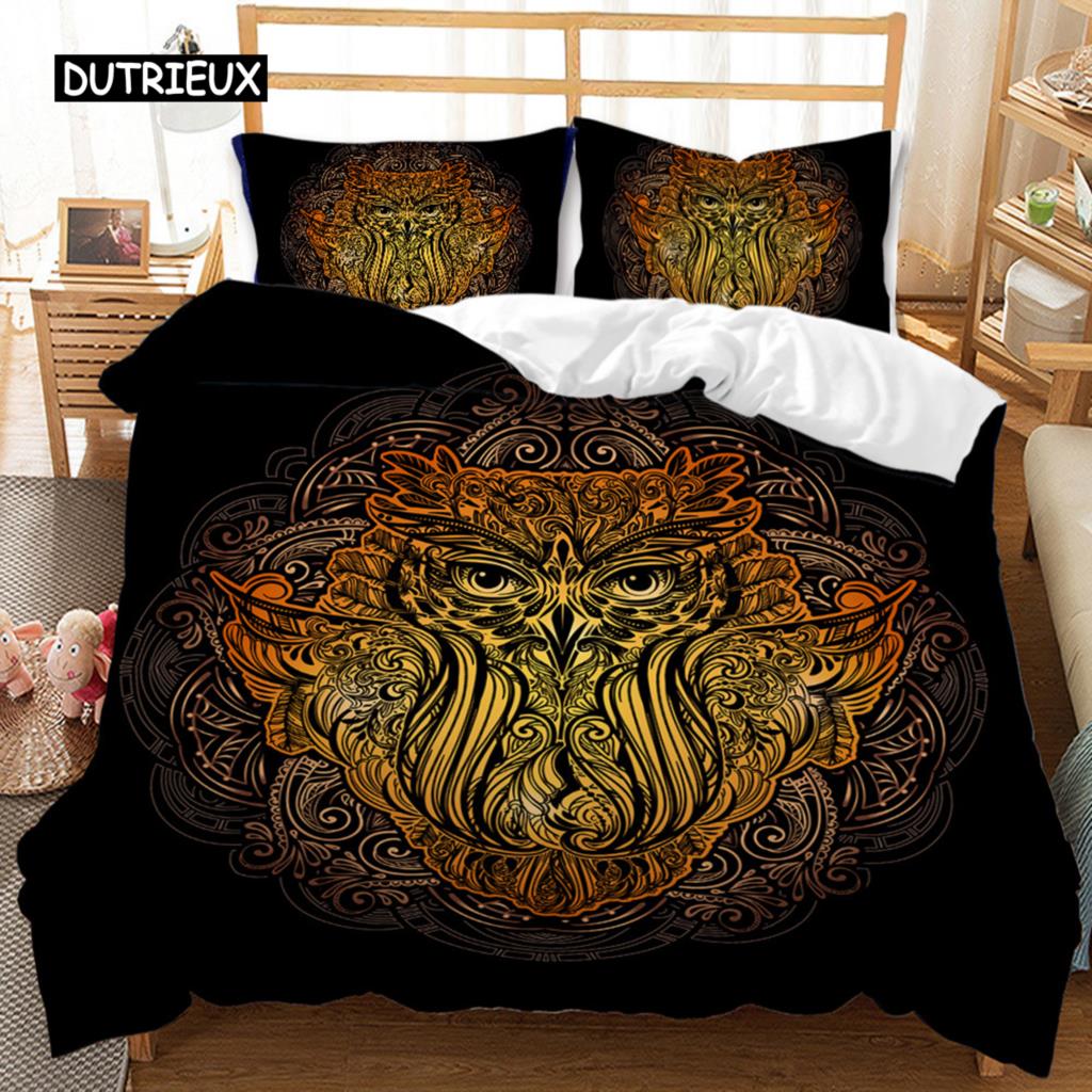 Mandala Duvet Cover Set Exotic Bohemian Animals Bedding Set Animal Theme Single Twin Full Queen King Size Microfiber Quilt Cover