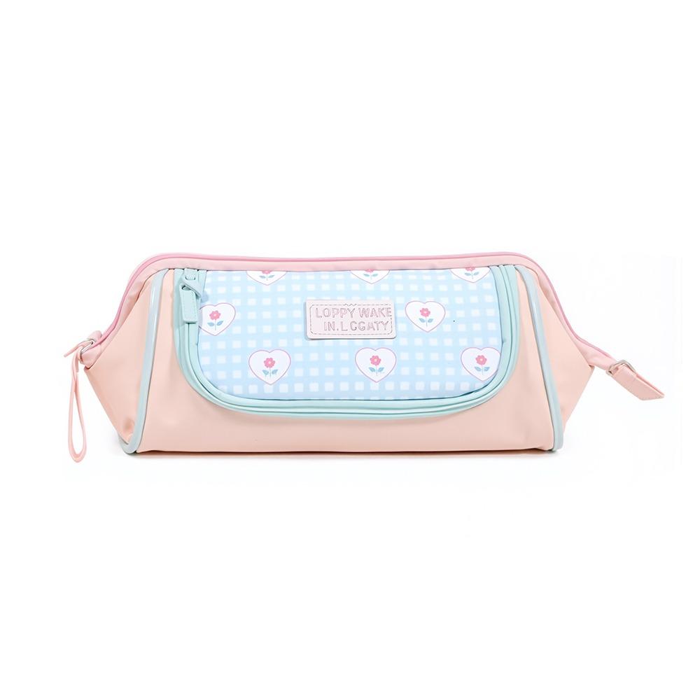 

Bowknot Pencil Case Multi-function School Supplies New Pen Bag Student D