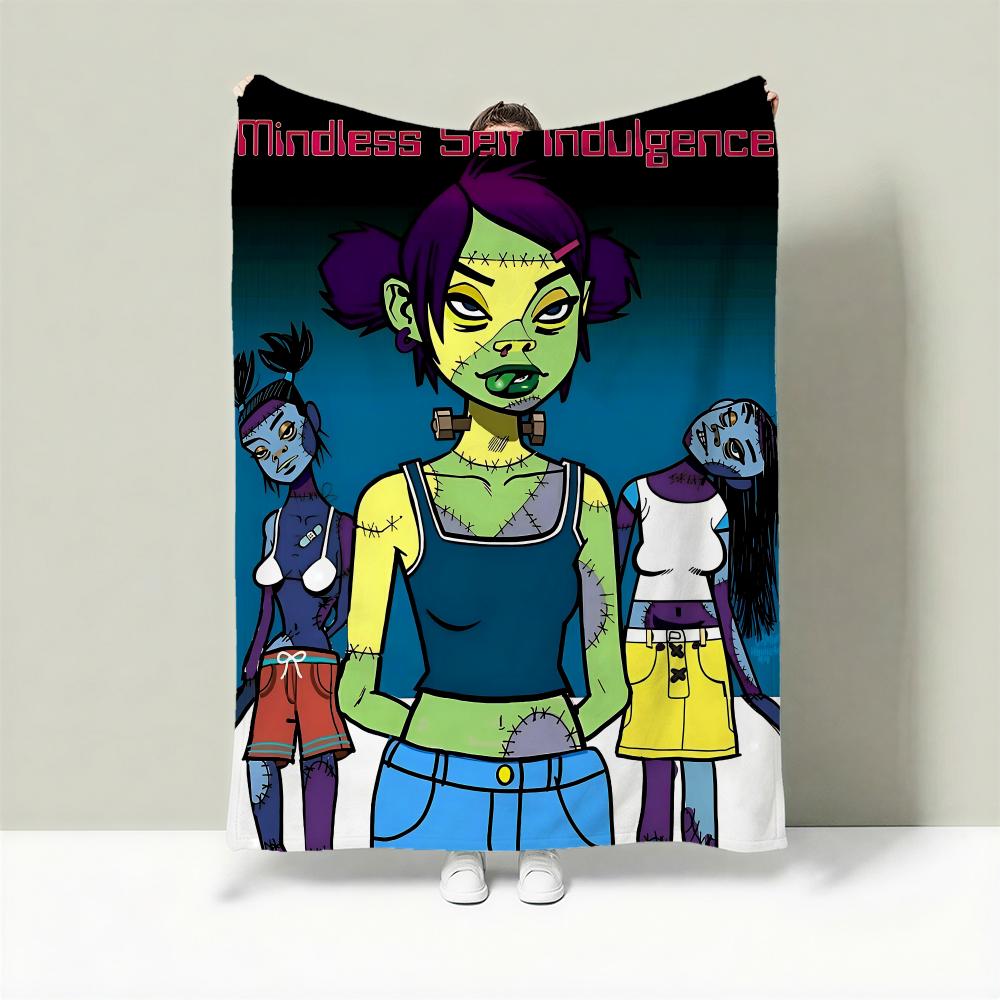 Band M-Mindless Self Indulgence Throw Lightweight 240g Flannel Blanket Soft Skin-friendly for Summer Cooling 75X95CM