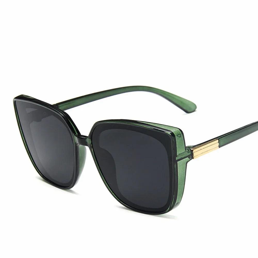 

Trendy Designer Women Vintage Retro Sunglasses Fashion Plastic Cat Eye Big Frame Sun Glasses Female Eyewear UV400 As Picture