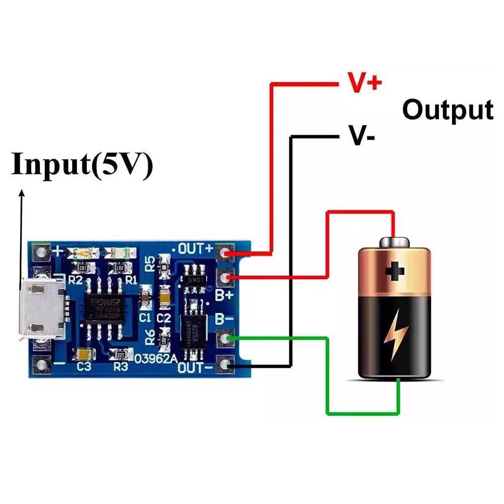 5/10pcs 5V 1A 18650 Lithium Battery Charging Board PLR TP4056 Lithium Charge Module Mini / Micro USB / Type C With Protect