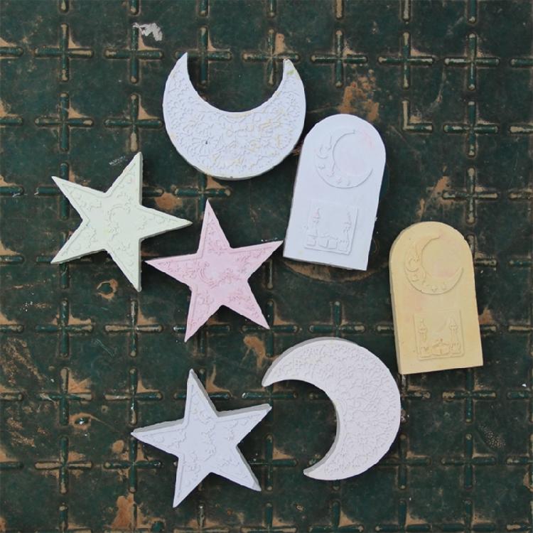 Moon Resin Mould Candle Molds Star Shaped Silicone Molds DIY Castings Molds