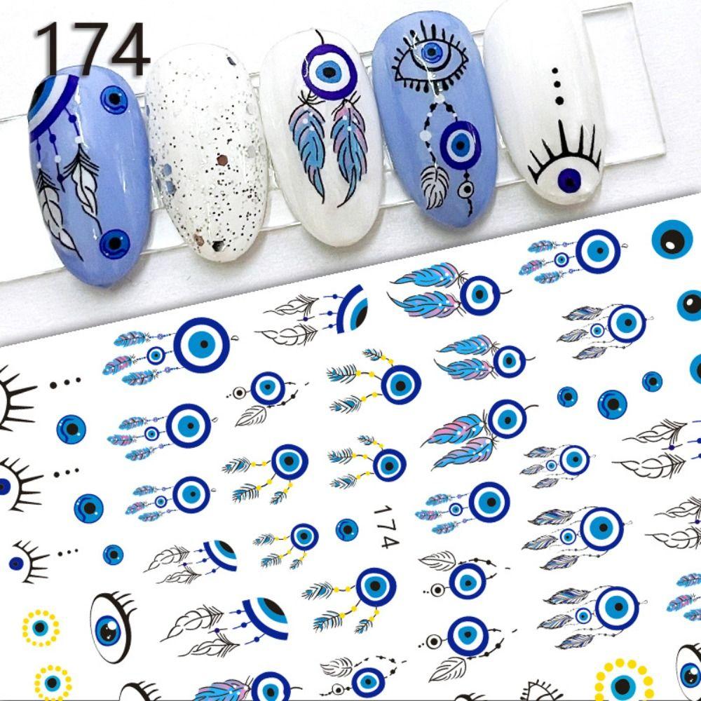 Traumfänger Nagelsticker Lila Böse Augen Nagelkunst Dekoration DIY Maniküre Abziehbild