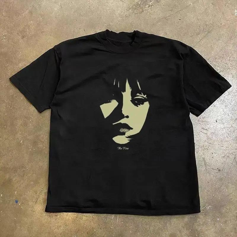 DRIPX New Fashion Original Niche Design Graphic Print High Quality Summer Unisex Fashion Loose Breathable Crew Neck Short Sleeve Top