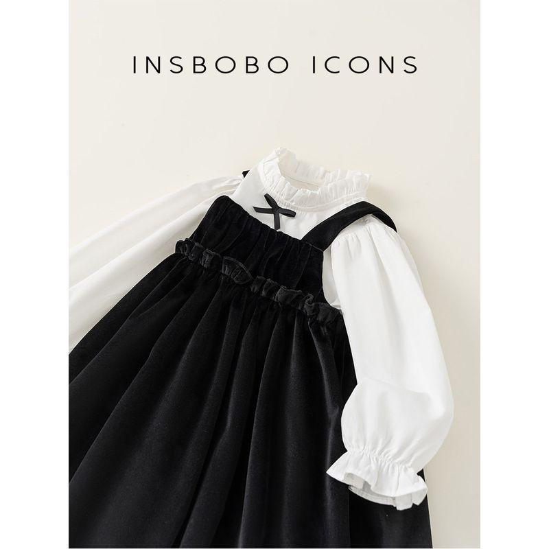 Insbobo Girl Suit Spring and Autumn Bows