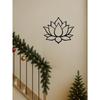 Wrought Iron Lotus Wall Sculpture Spiritual Yoga Room Decor Metal Art Meditation Gift Home Bedroom Living Room Modern Decoration Two Sizes