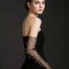 Fingerless Bridal Gloves Artificial Pearls Arm Sleeves Armwear for Formal Occasion Wedding Ceremony Dressingup Accessory