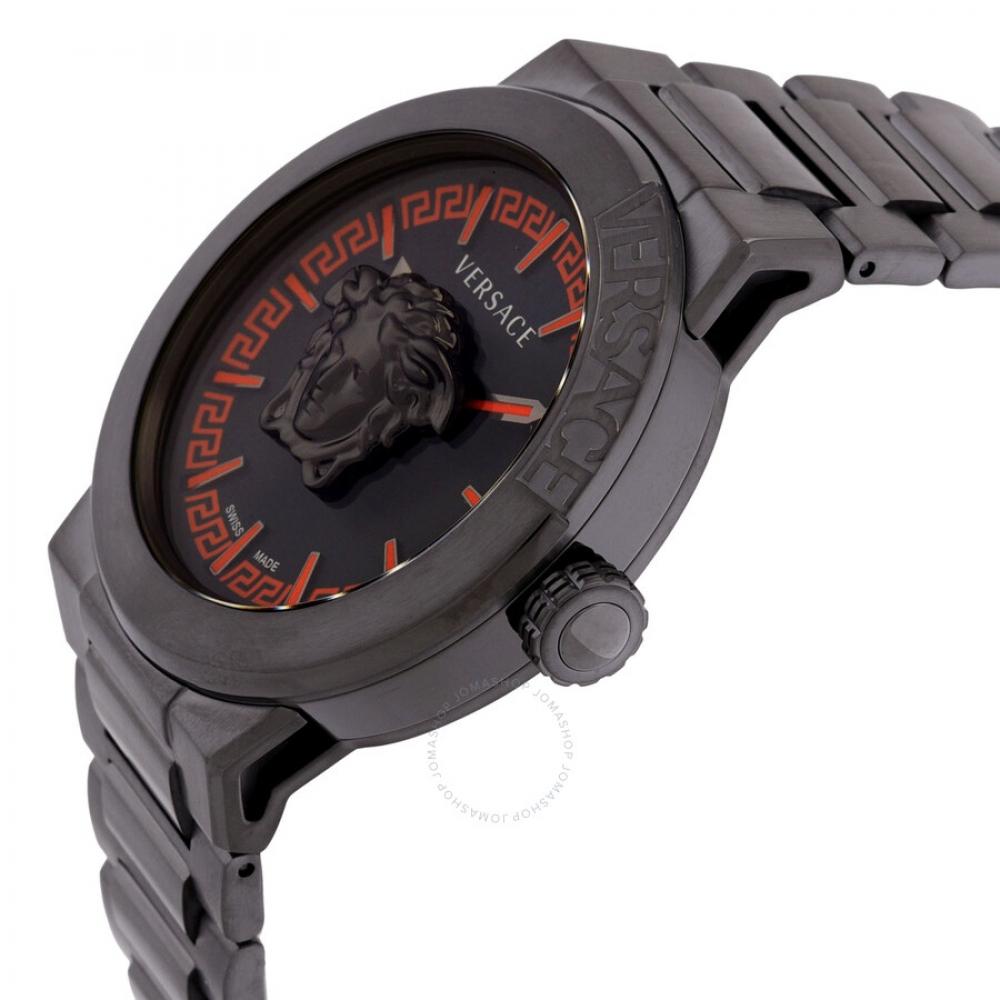 Versace MeduSa Infinite Quartz Gunmetal Dial Men S Watch Ve7e00723