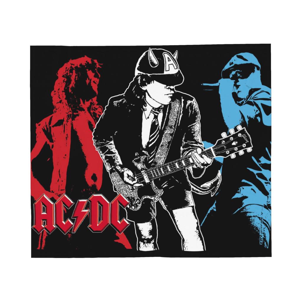 AC DC Heavy Metal Band Blankets Flannel Autumn/Winter  Portable Lightweight Throw Blankets for Sofa Car Bedspread