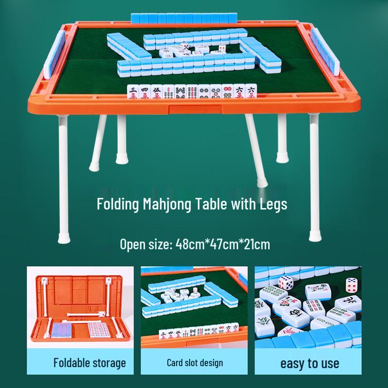 Compact Travel Mahjong Set - 24mm & 30mm Tiles, Solid Carved Sparrow Design, Ideal for Dorms and Table Games