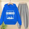 Spring Autumn  New York BrookLyn Letter Print 2pcs Hoodie+Pants Tracksuits 3-13 Years Boys Girls Streetwears Children Clothes