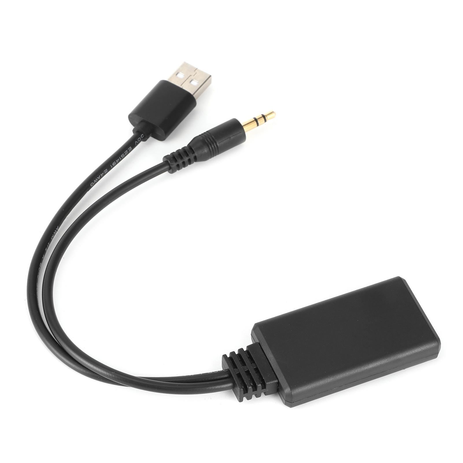 

Bluetooth 5.0 приймач адаптер кабель USB + 3,5 мм порт стерео аудіо для автомобільного AUX динаміка універсальний