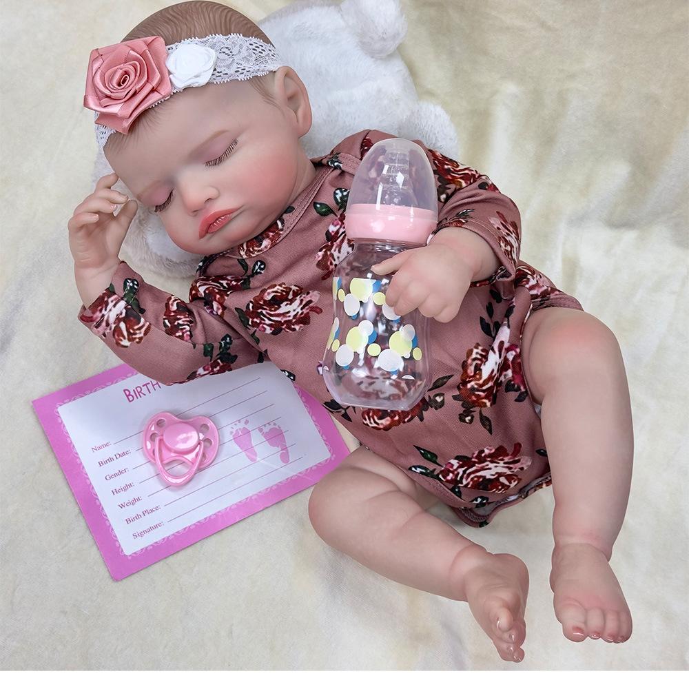 50cm Soft Simulation Baby Doll Rebirth Doll Children's Birthday Gift Doll