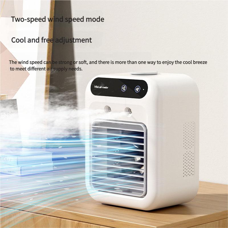 Portable Air Cooler USB Personal Misting Fan - Desktop Mini Air Conditioner Quiet Cooling for Home Office Travel
