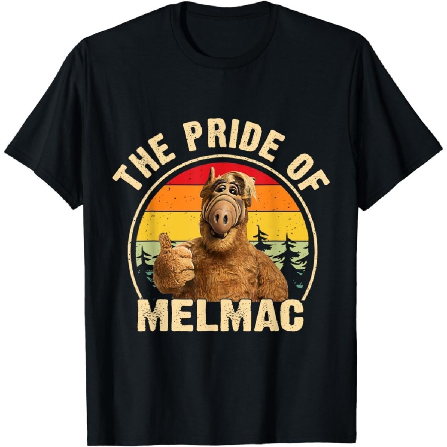 OPWHZVLR The Pride of Melmac Alf Alien Funny Vintage T-Shirt S