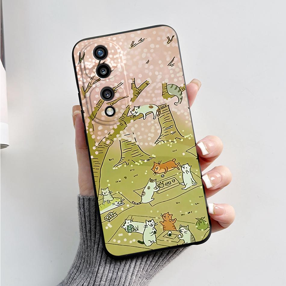 

For Honor 70 Pro Case SDY-AN00 2022 Cute Bear Cartoon Frog Cover For Huawei Honor70 Honor 70 Pro + Phone Case Soft Fundas Coque Honor 70