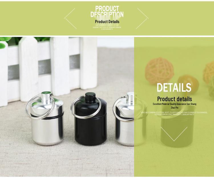 Aluminum Alloy Earplug Storage Box with Keychain