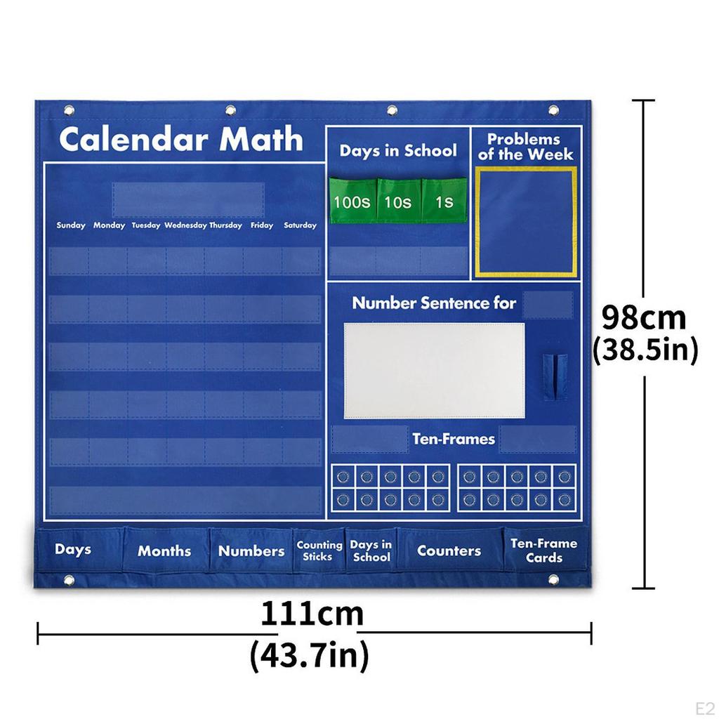 Klassenraum Monatskalender Taschentafel Lernen für 38,5''x43,7''