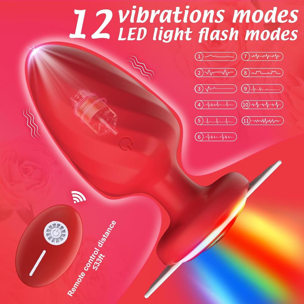 LED Anal Vibrator Plug Female Male Wireless Remote Control Sex Toys Male Prostate Massager Vagina Vibrator Anal Plug Adult Products