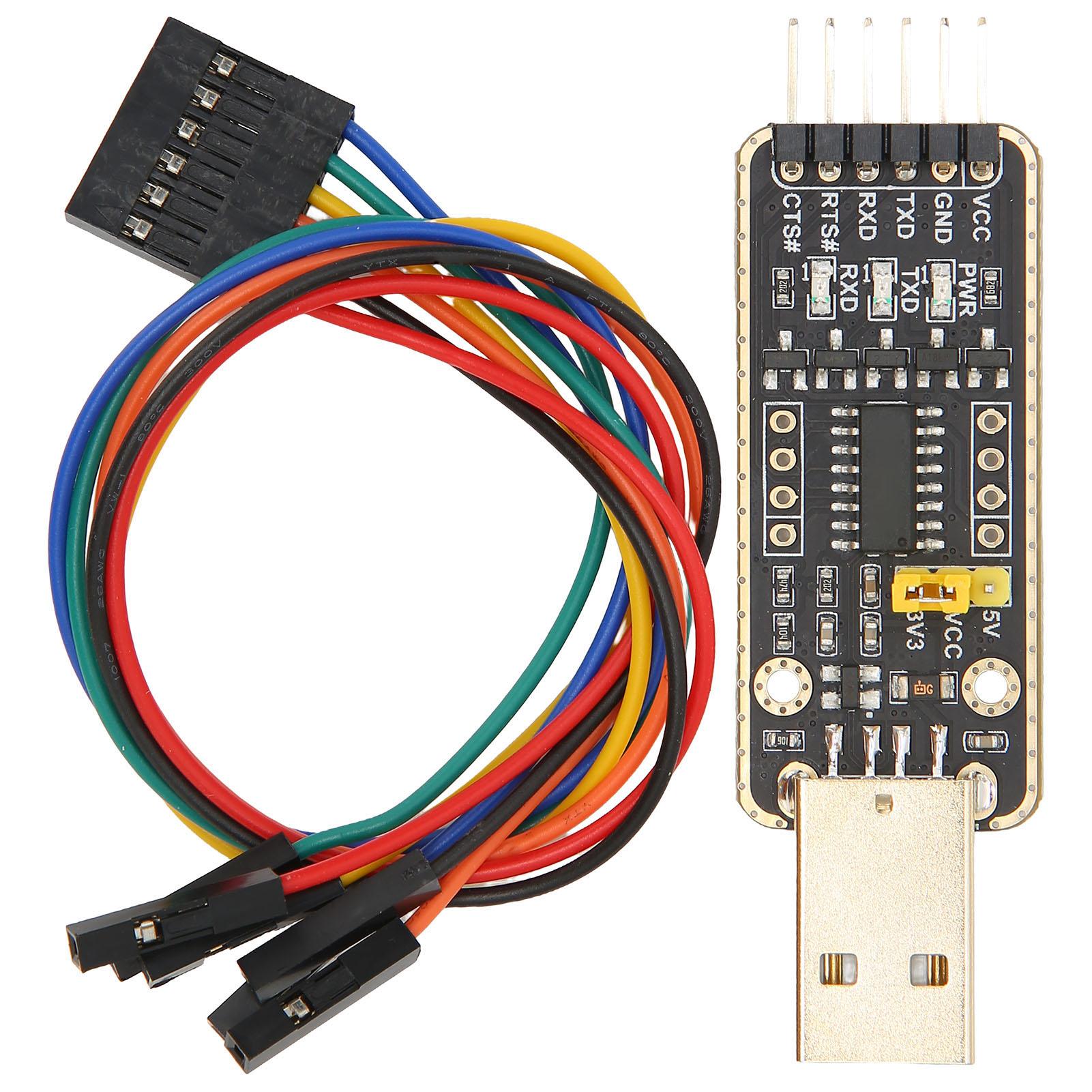 

USB to UART Ttl Adapter Type A Overcurrent Overvoltage Protection 6Mbps Serial Communication Module
