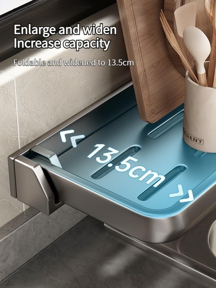 Foldable Kitchen Sponge Holder Sink Drain Rack Soap Drainer Towel Rack Shelf Organizer bathroom Storage Accessories