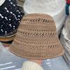 Solid Color Stripe Knitted Bowl Hats For Women'S Casual Versatile Decoration Foldable Sun Visor Hat Bucket Hat