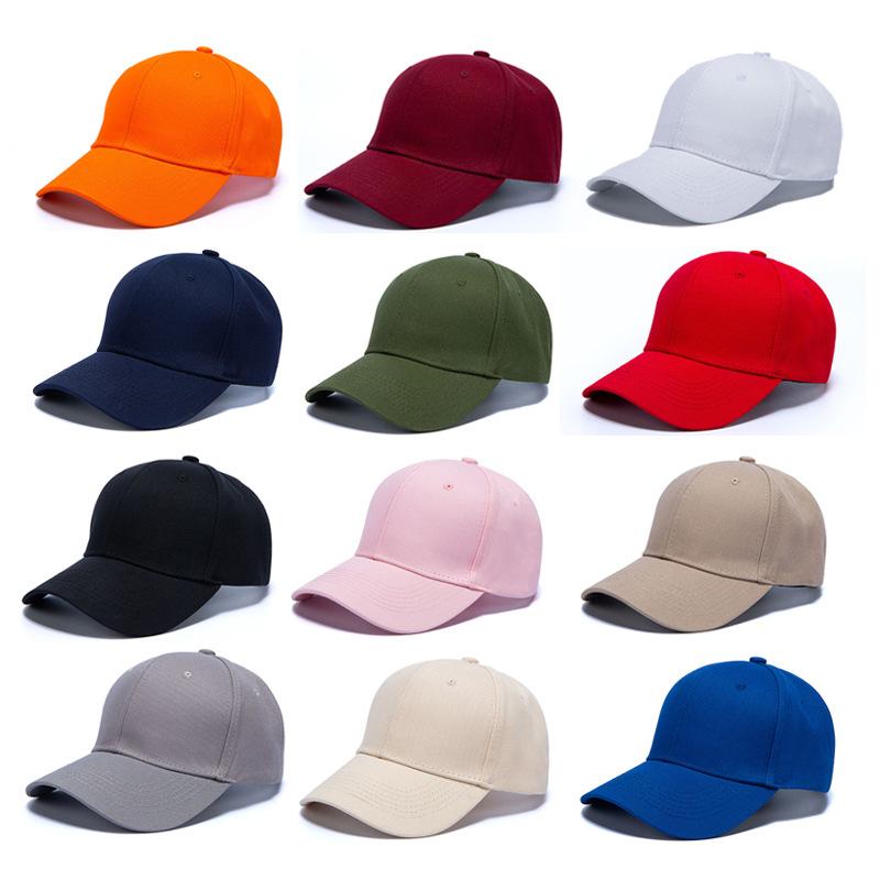 Direct High-End Cotton Baseball Cap Printable Embroidered Hard Top Six-Piece Light Plate Solid Color Cap Hat