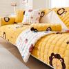 Cartoon Printed Milk Fiber Sofa Cushion Winter Plush Cushion Thickened Non-Slip Leather Sofa Cover Autumn and Winter Cover Towel
