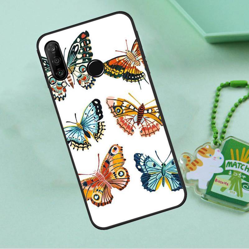 Butterfly Flower For Huawei Nova 8i 11i 12i 12s 9 10 SE Y90 Y60 Y70 Y72 Y61 Y91 P20 P30 P40 Lite P60 Pro Case