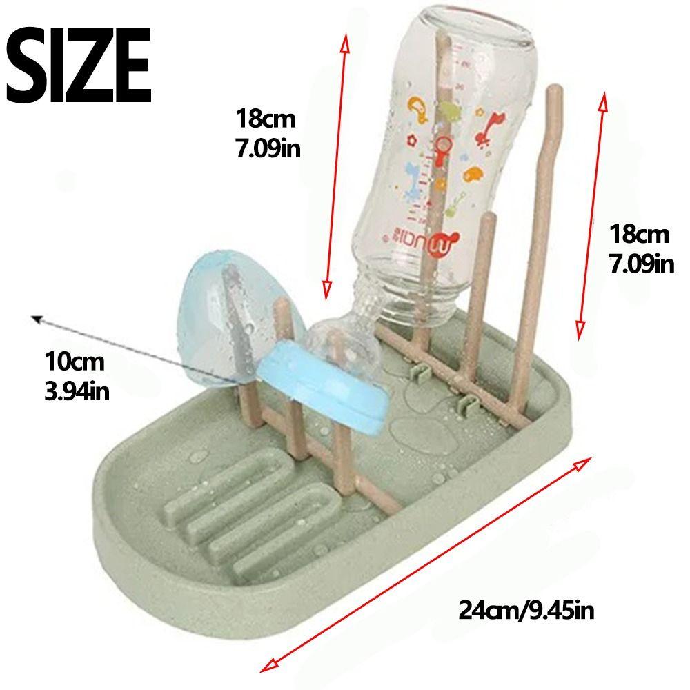 Colorful Baby Feeding Bottle Drain Rack Wheat Straw Feeding Cup Holder  Bottle Accessories