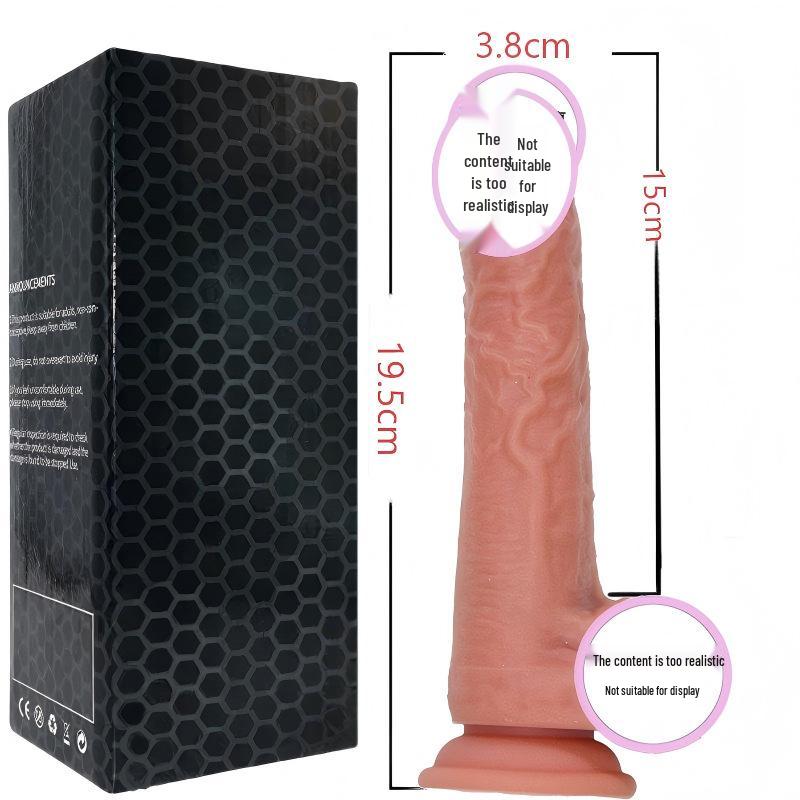 Women's Realistic Silicone Dildo - Soft, Comfortable, and Muscle-Textured for an Enhanced Experience.
