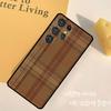 Brown Plaid Phone Case For Samsung Galaxy S24 S25 Ultra S9 S10 S20 S22 S21 Plus S23 FE Back Cover Shell