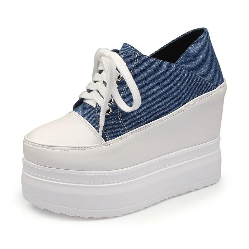 

Women s Flat Platform Shoes 2025 Autumn Split Leather Casual Women Shoes Thick Sole Sneakers For Women Platform Shoes 11CM 34