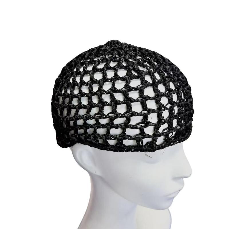 

Mesh Crochet Hair Net Knitted Scarf Cap, Thickened Cropped Hair Net For Women, Scarf Cover For Sleeping, Black Hair Net, Protective Cap 1PC Black