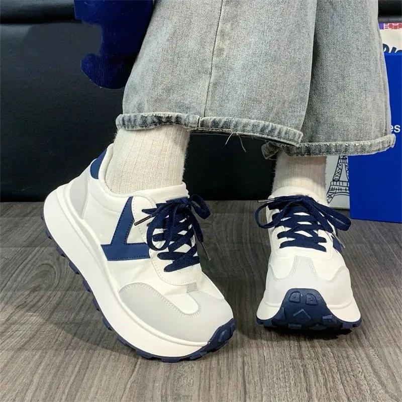 Fashion Trends 2025 Casual High on Platform Women's Shoes Spring Autumn Light Vulcanized Shoe Deals New In Original Ladies Footwear Sale