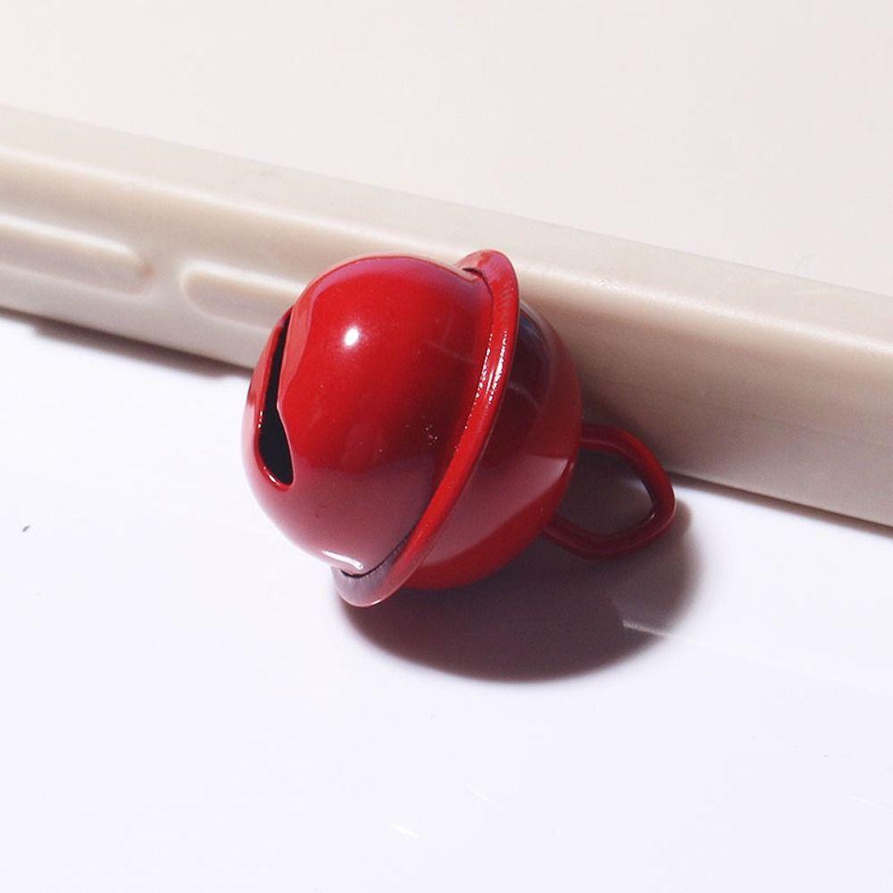 5pcs Candy Color Jingle Bells Metal Beads 18mm Metal Bell Ring Pendant  Keyring